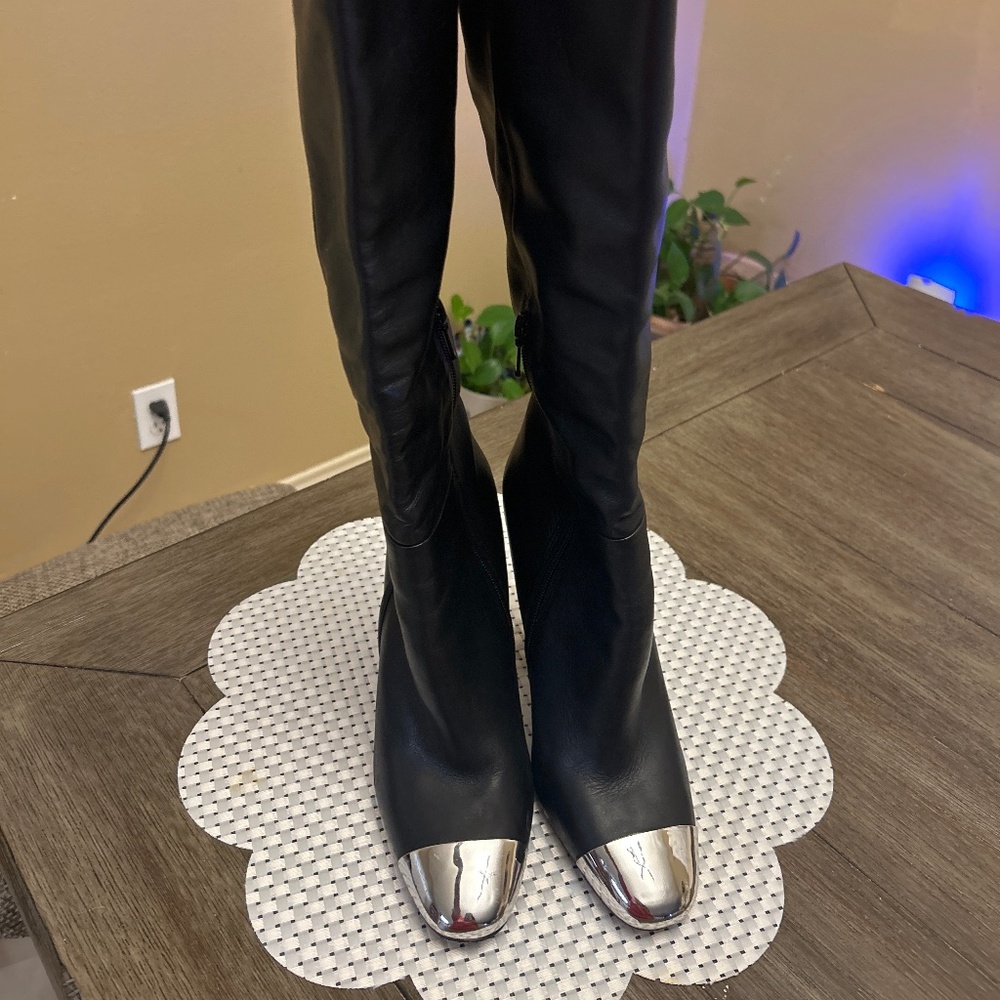 Above the knee Black Leather boots - ALDO